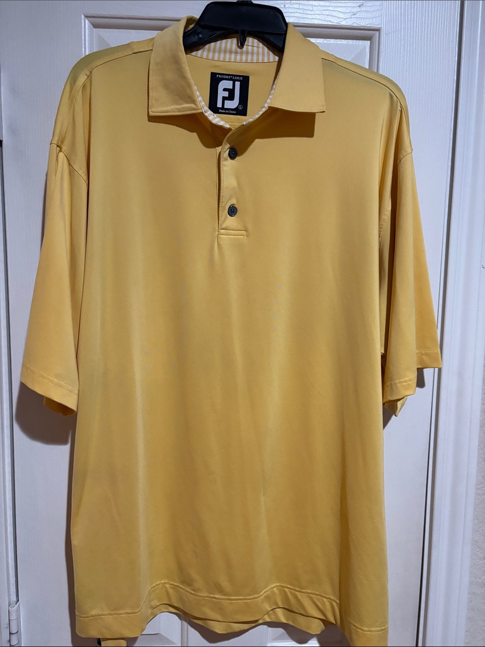 FootJoy Yellow Golf Polo with Classic Placket